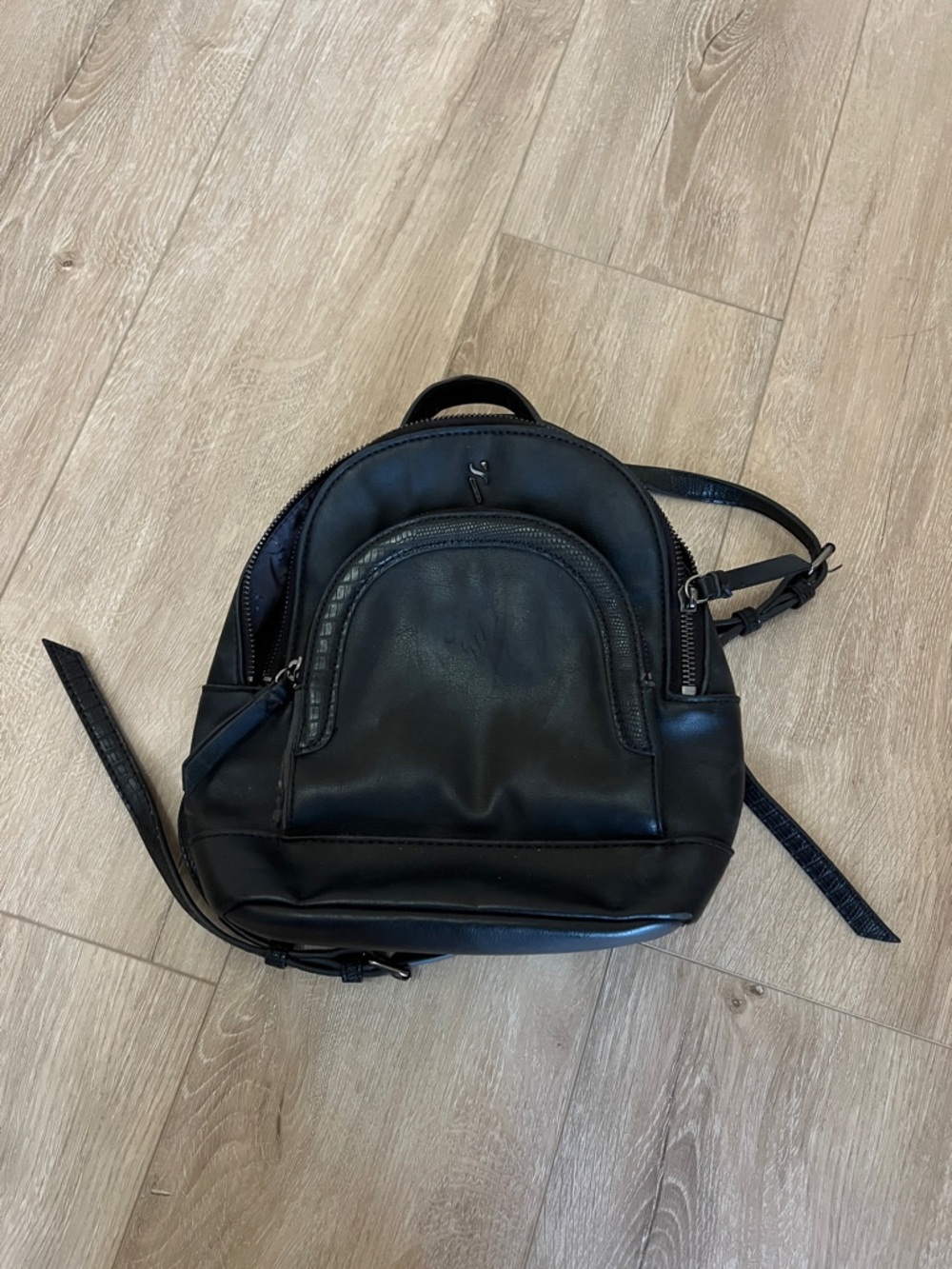 Vera Wang Black Mini  Backpack